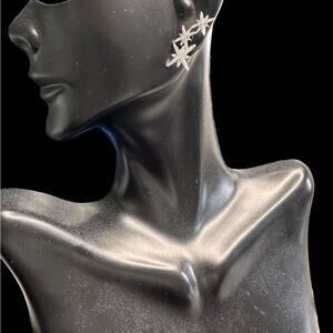 Natural Earth Mined Diamond Star Ear Climber/Earing